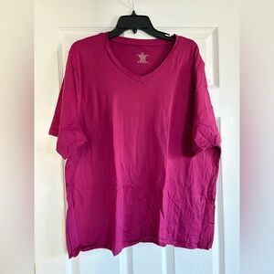 Burgundy Maroon V-Neck Women's T-Shirt